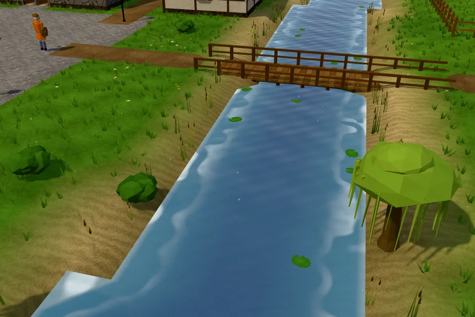 The river by Kelwick with its bridge